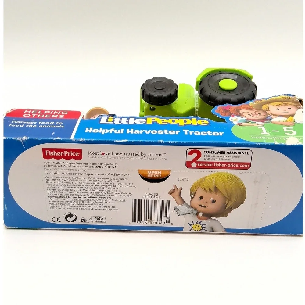 NIB Little people Helpful Harvester Tractor Set Box Wear